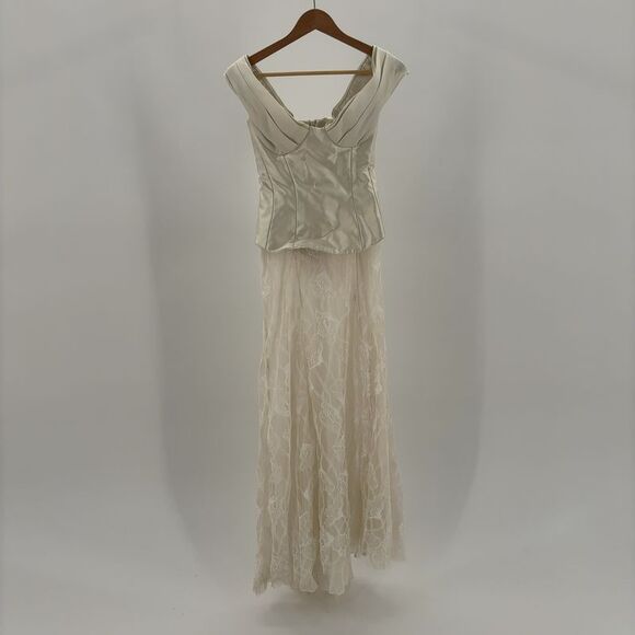 Sandra Mansour Dresses & Skirts - Sandra Mansour Cream Lace Maxi Dress